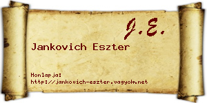 Jankovich Eszter névjegykártya
