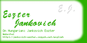 eszter jankovich business card
